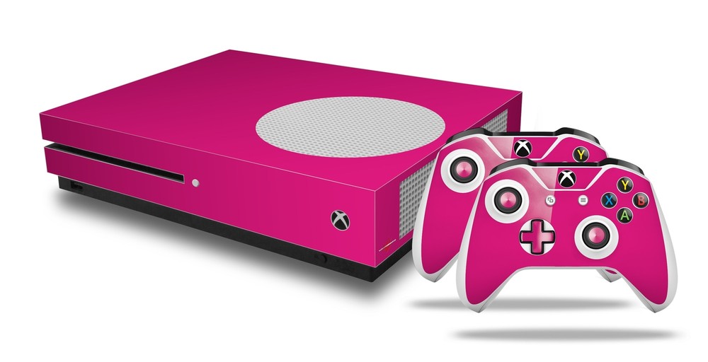 Skin XBOX One S Console Controller Solids Collection Fushia