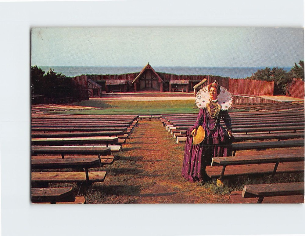 Postcard Queen Elizabeth in Lost Colony Roanoke Island North Carolina USA