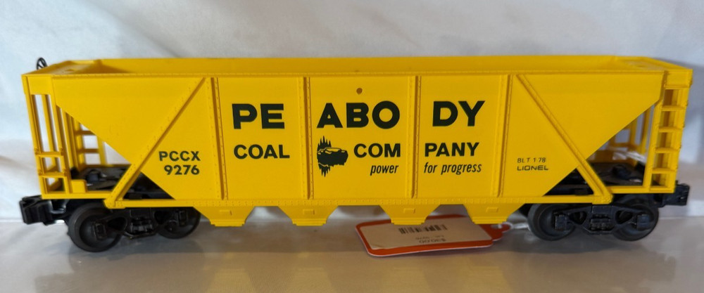 Lionel 9276 - O Gauge Peabody Coal Company PCCX Quad Hopper Car