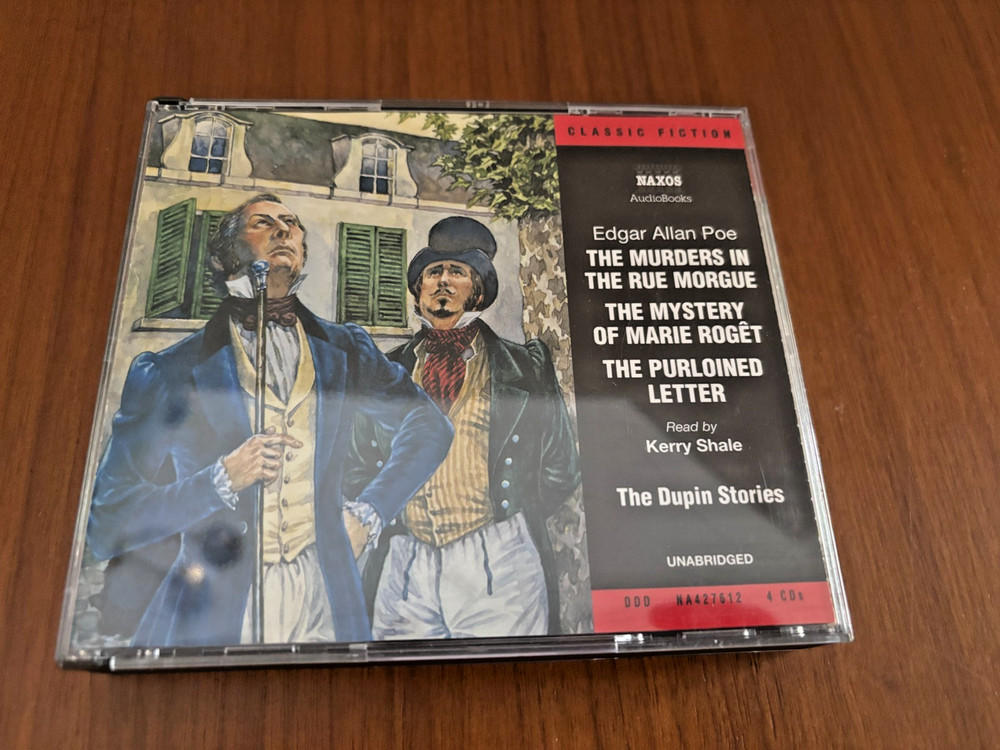 Edgar Allen Poe: The Murders In The Rue Morgue & More Naxos Audio Book 4 Cd Set