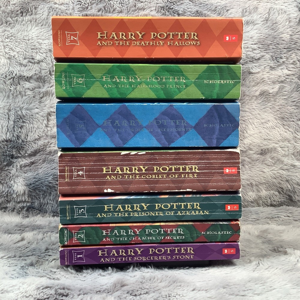 7 Harry Potter The Complete Series 1-7 Set Of Paperback Books By JK Rowling