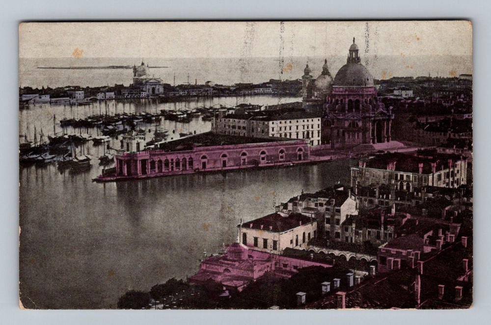 Italy- Venice Aerial Town View Standard Souvenir Postal Old PC Vintage Postcard