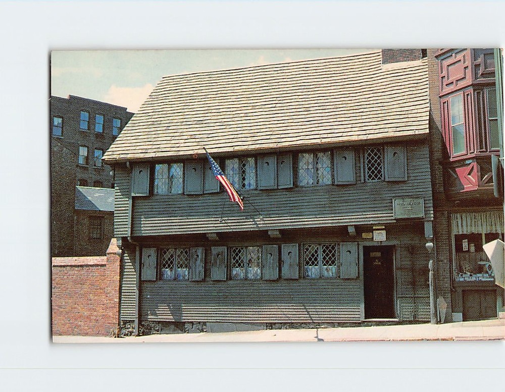 Postcard Paul Revere's House Boston Massachusetts USA