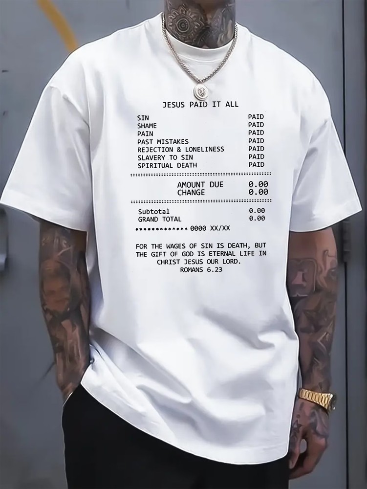 Men' JESUS PAID IT ALL Faith T-Shirt