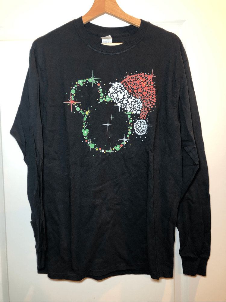 Mickey Mouse Christmas Long Sleeve Tshirt Men’s Size Medium