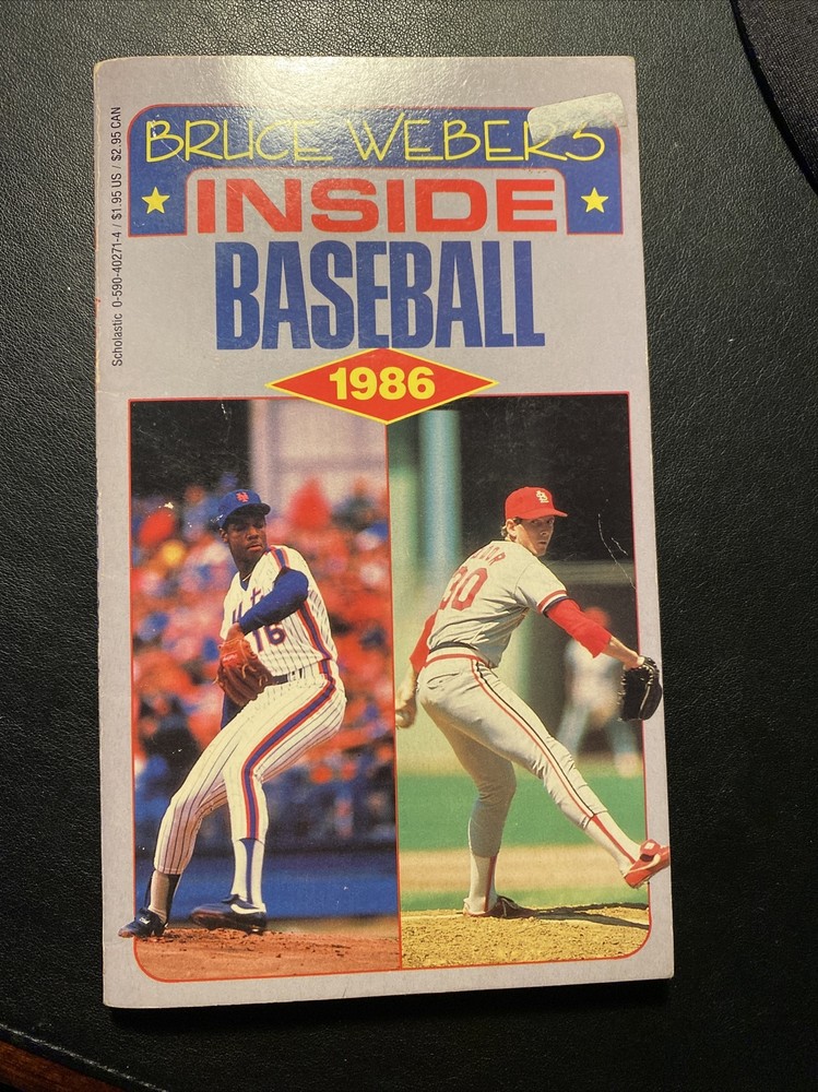 1986 INSIDE BASEBALL Book by Bruce Weber - DWIGHT GOODEN Mets - John Tudor