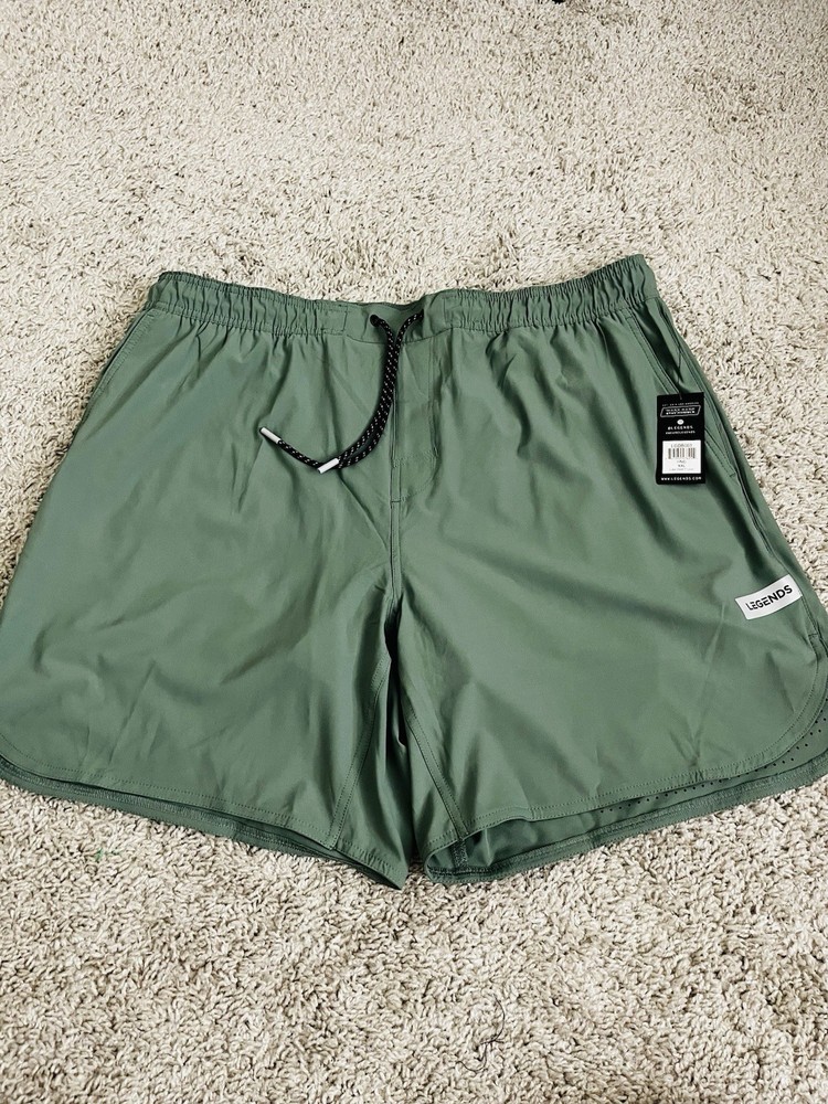 NWT Legends Luka Short 7” Liner XXL Olive Green Gym Running Shorts