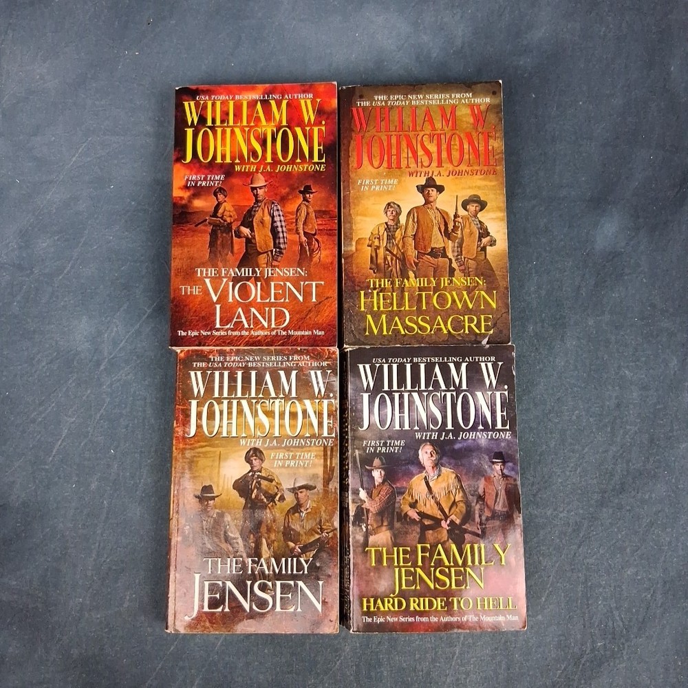 William W Johnstone Family Jensen Lot 4 Western PB Books Series