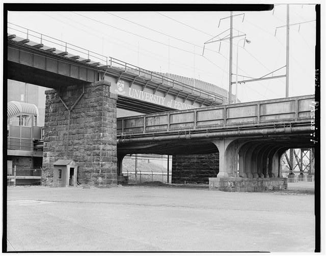 7. CROSSING OVER SOUTH STREET, LOOKING NORTH. - Pennsylvania Railroad, West