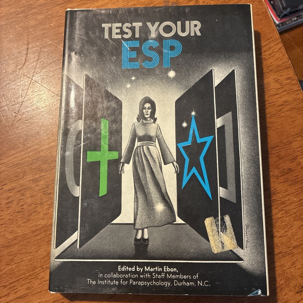 TEST YOUR ESP by Martin Ebon ~1970 1st Printing ~ Parapsychology Vintage