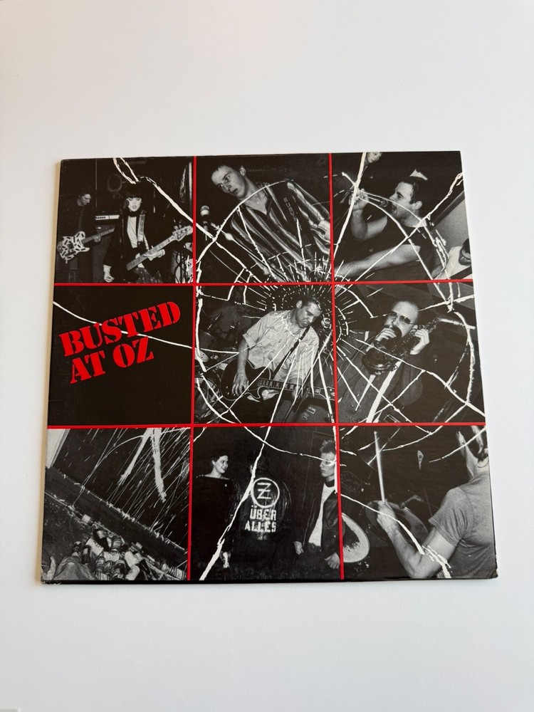 Busted At Oz LP Original Punk KBD Naked Raygun Effigies DA Silver Abuse Misfits