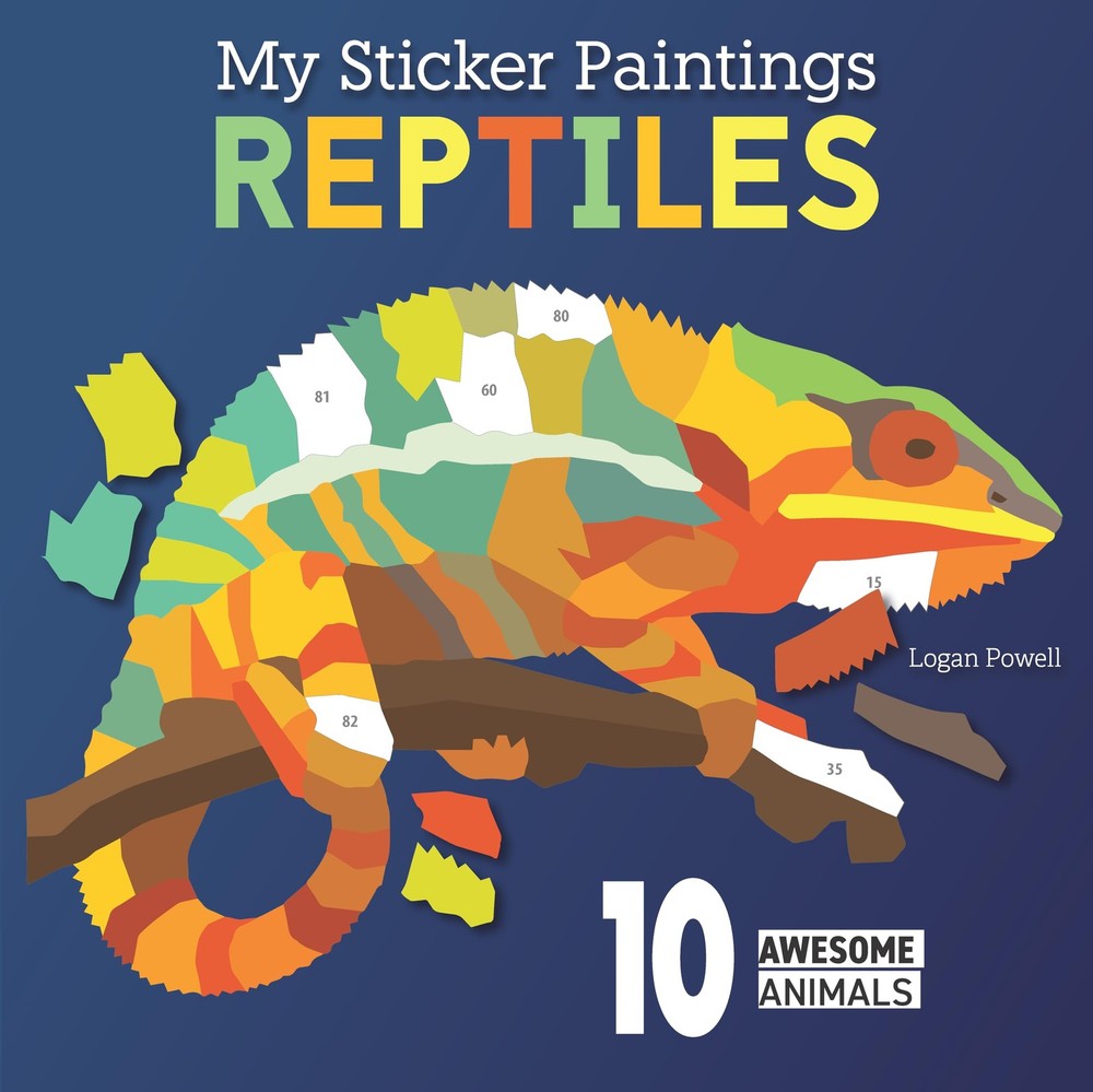 My Sticker Paintings: Reptiles: 10 Awesome Animals (Happy Fox Books) For...