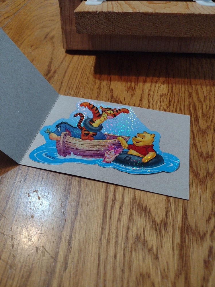 Vtg. Disney Winnie The Pooh Vending Machine sticker. Series 3. 8 of 12. STS39