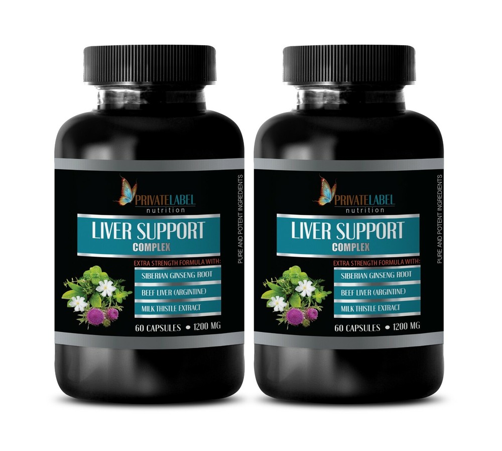 Super Liver Cleanse Support Complex with Milk Thistle Powder - 2 Bottles