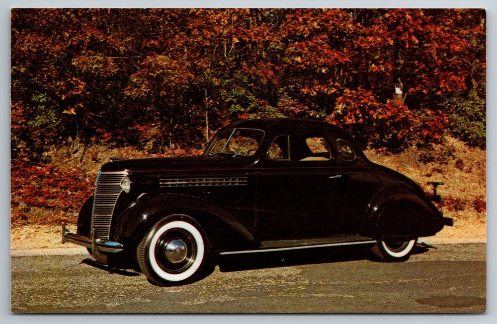 1938 Chevrolet Coupe Roaring 20 Autos NJ Museum Postcard