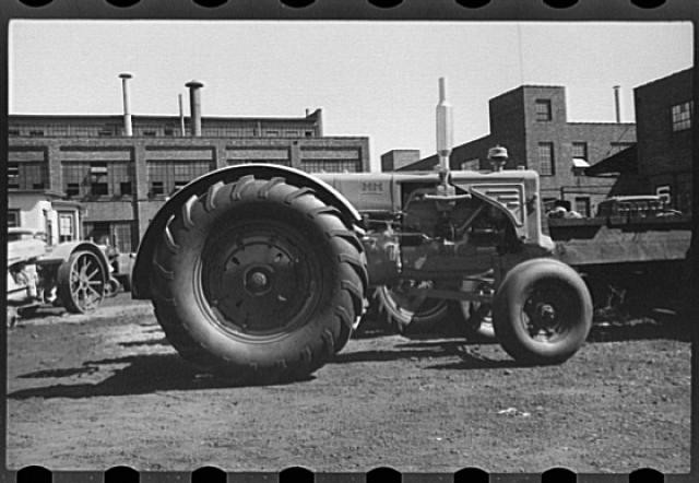 Photo:Tractor at factory, Minneapolis, Minnesota