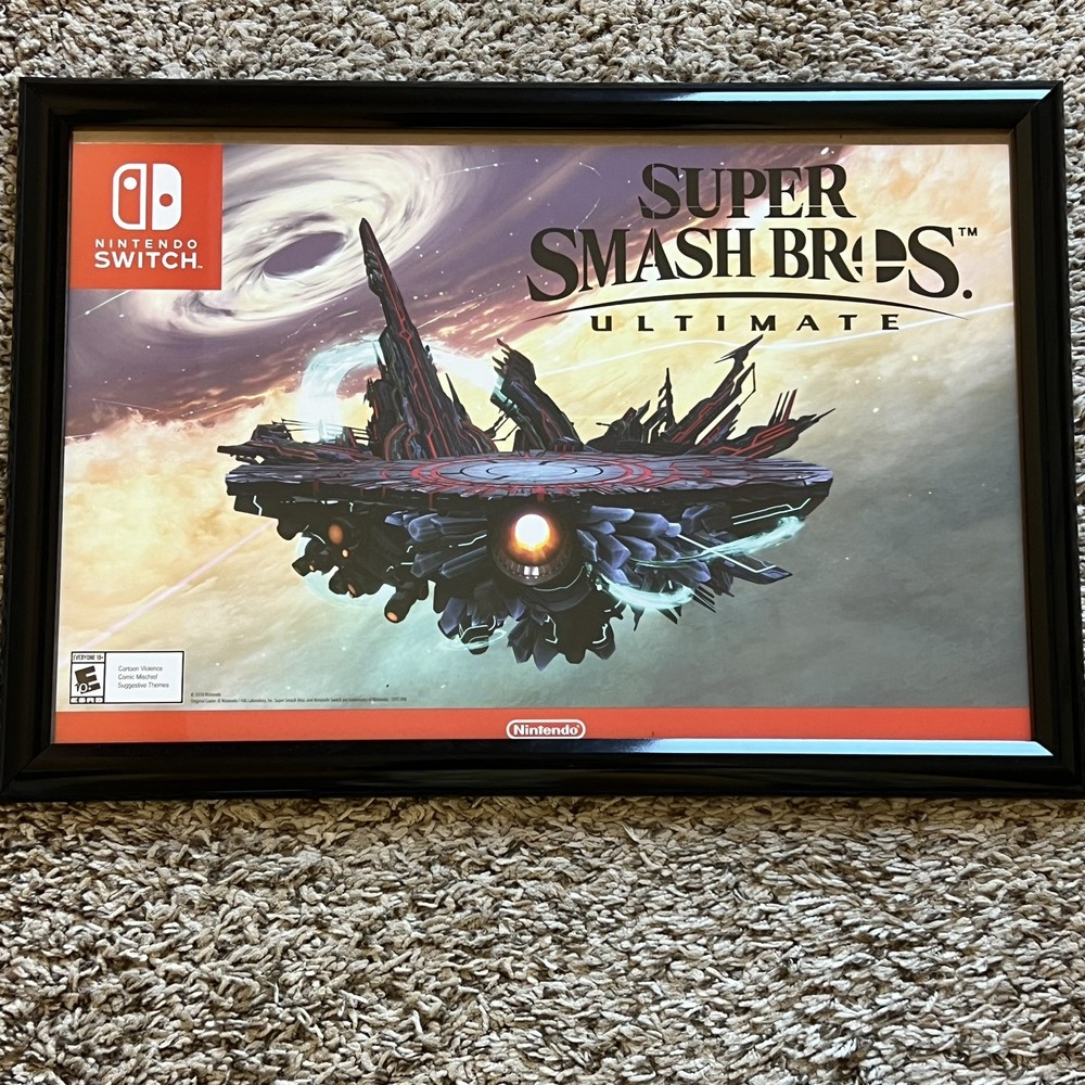 Super Smash Bros Ultimate Promo Poster Nintendo Switch limited edition 11x17