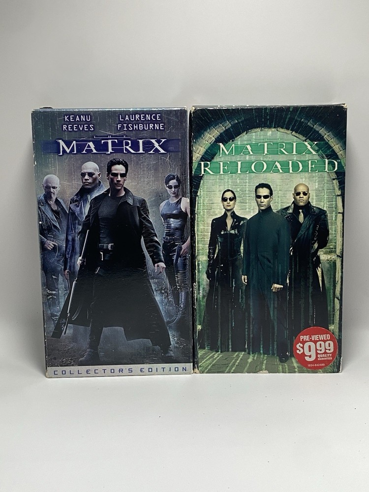 Matrix VHS and Matrix Reloaded VHS 1 + 2