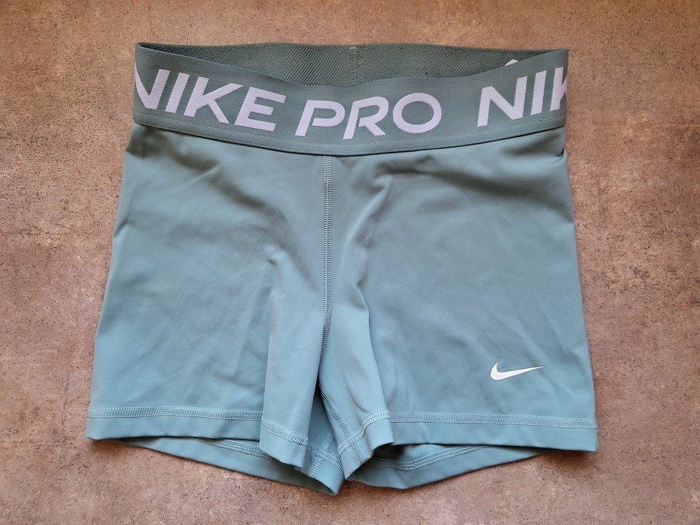 Nike Pro Women's Dri-FIT Shorts Size S Green Mint Athletic Workout Gym Running