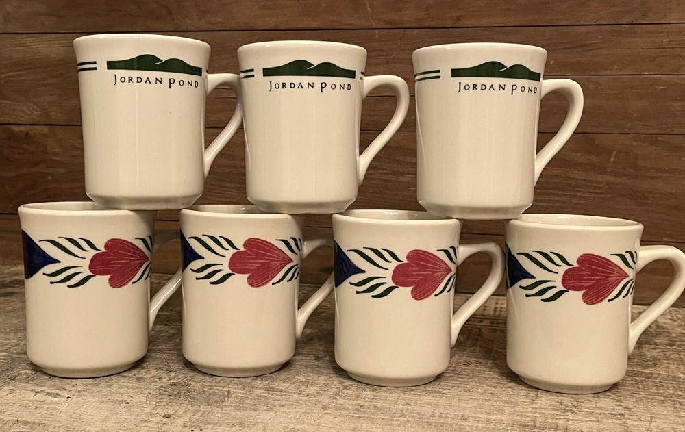 7 Mugs From Jordan Pond House Acadia National Park Bar Harbor Syracuse China-image