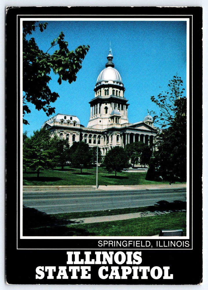 Springfield Illinois IL State Capitol Building Vintage Photo Postcard 1998