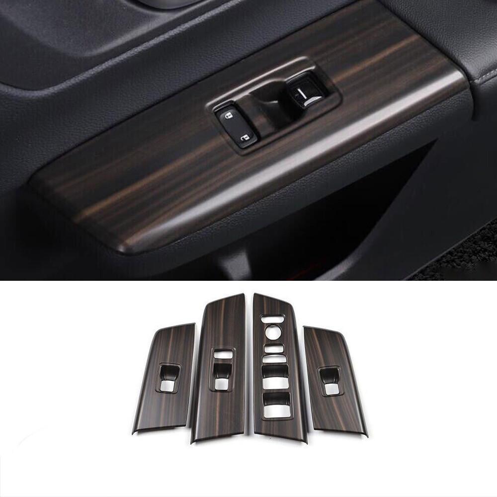 For Honda CR-V CRV 2023-2024 Wood Grain Car Glass Window Lifting Lock Panel Trim
