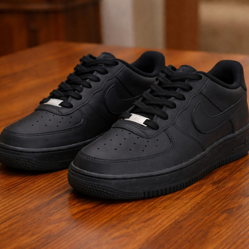 Nike Air Force 1 Low '07 Triple Black AF1 Sneakers Shoes Men Women New