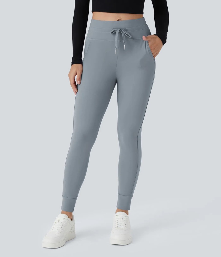Halara Womens High Waisted Casual Joggers with Side Pockets Size L New With Tags