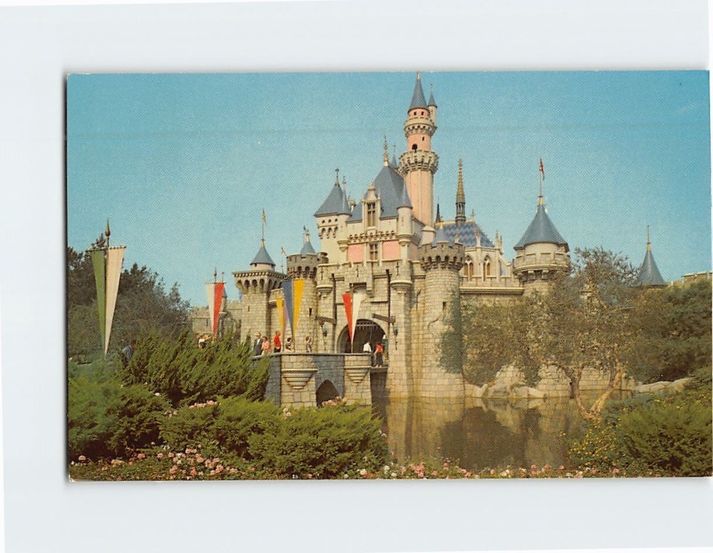 Postcard Sleeping Beauty Castle Fantasyland  Disneyland Anaheim California