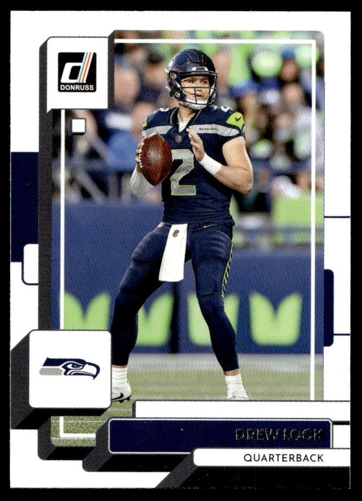 2022 Donruss Drew Lock #34 Seattle Seahawks Football Card
