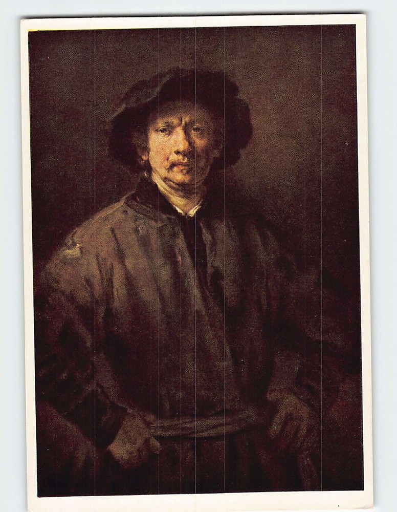 Postcard Large Self-portrait Painting by Rembrandt van Rijn