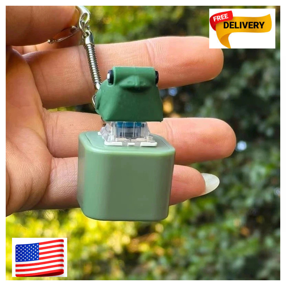 Frog Croaking Fidget Toy Adults Keyboard Clicker Frog Fidget Toys Fun Keychain