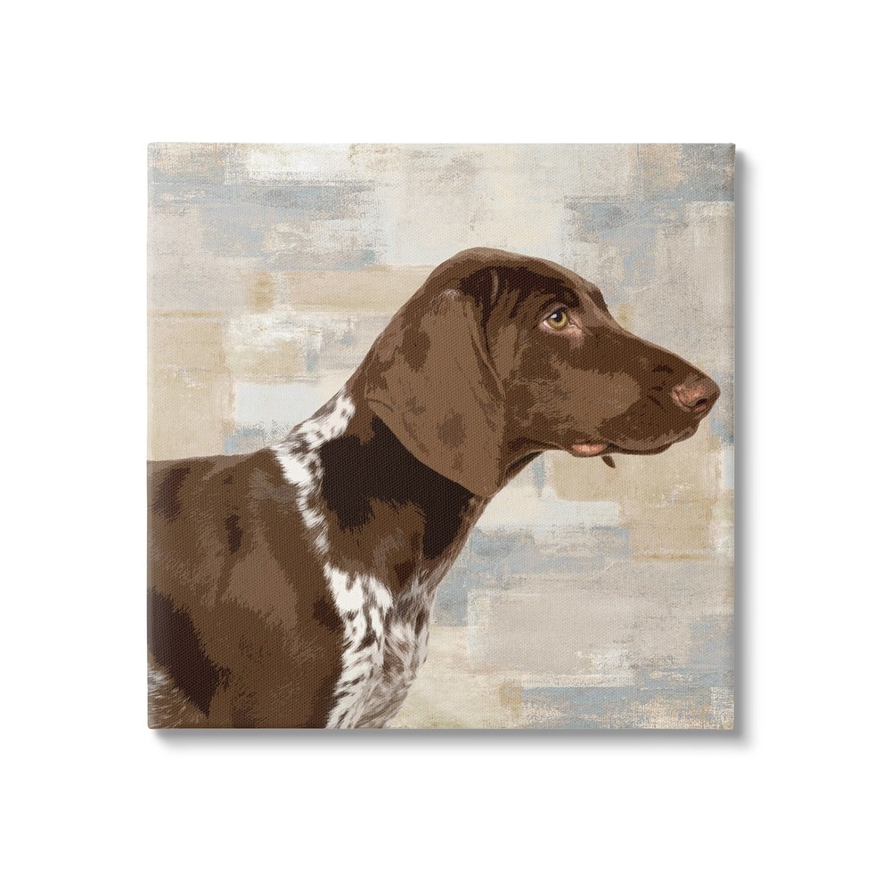 Stupell Gazing Pointer Dog Vintage Dog Portrait Canvas Wall