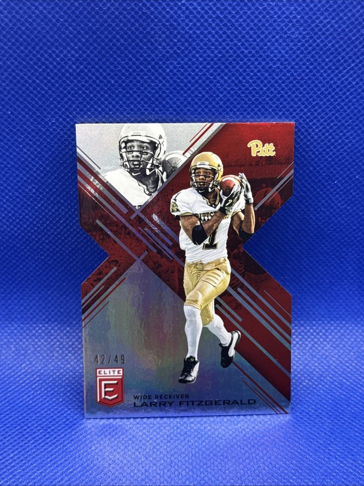 2017 Panini Elite Draft Picks - Larry Fitzgerald #63 Status Red Die-Cut /49