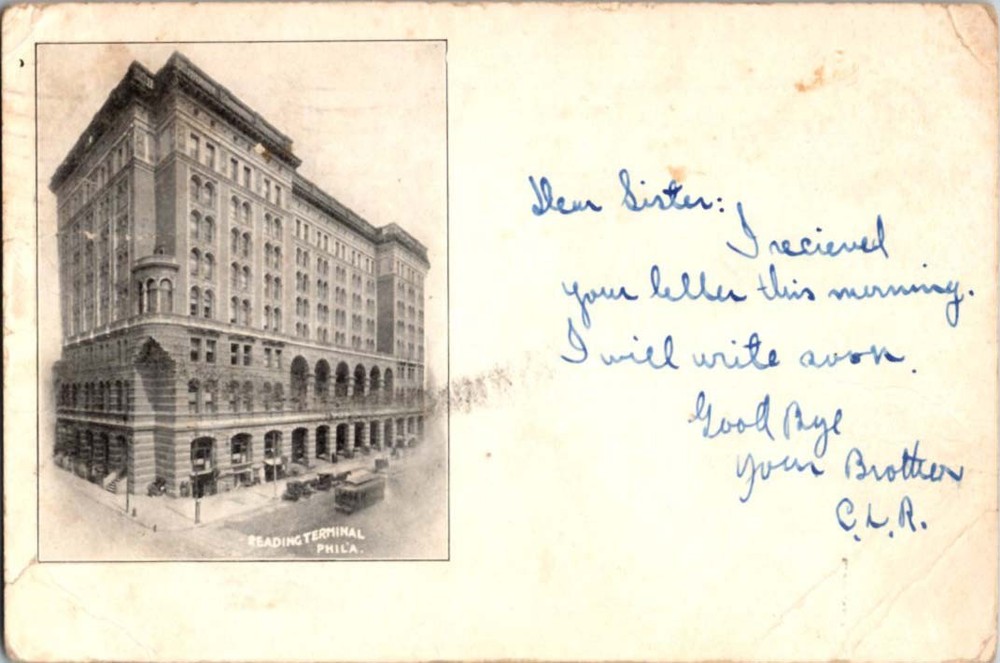 Pre-1907 READING TERMINAL Philadelphia Pennsylvania PA m/14 BC0197