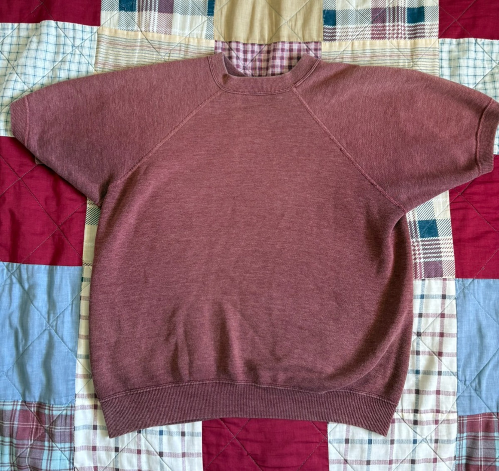 Vintage 1960s Short Sleeve Sweatshirt Size Small