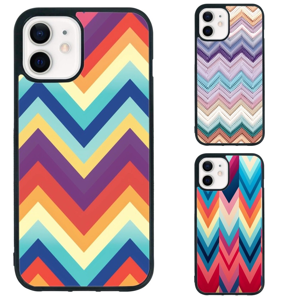 iPhone XS XR 6 7 8 Plus SE 2nd 3rd Gen Slim Zig Zag Textile Case