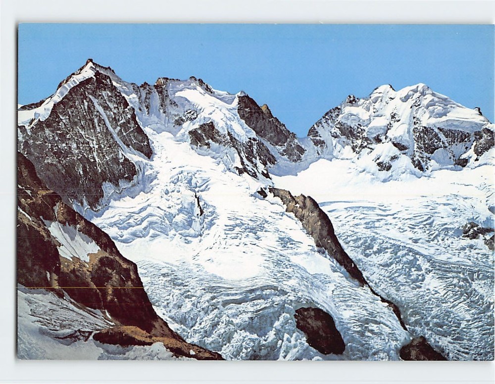 Postcard Biancograt Piz Bernina Mte. di Scerscen und Piz Roseg Switzerland