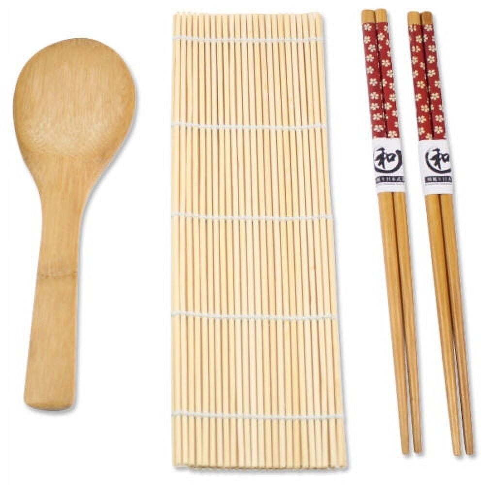 (2 sets) Natural brown bamboo mat sushi making set