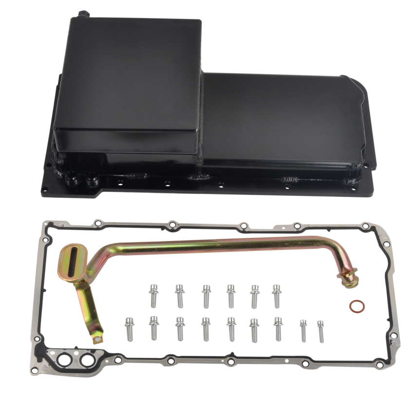 Rear Sump Car Engine Oil Pan Kit for GM LS1 LS2 LS3 LS6 Engines 7-QT Black