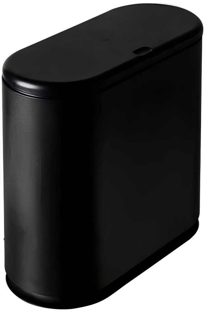 10L Rectangular Press-Lid Plastic Trash Can with 2.4 Gallon Capacity
