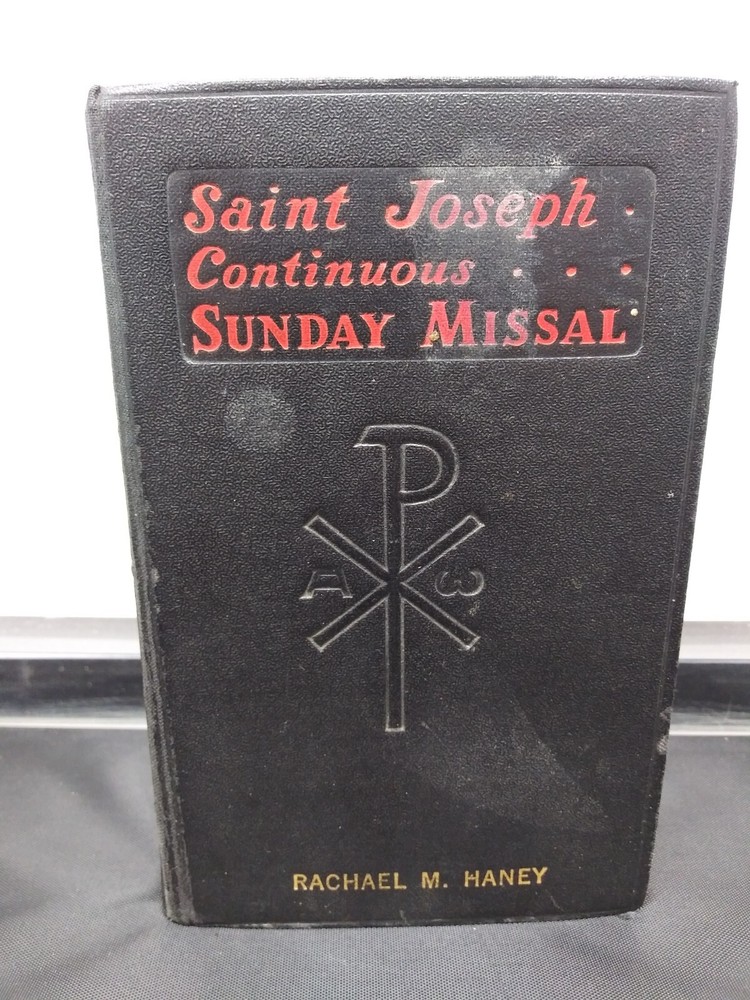 Saint Joseph Continuous Sunday Missal Leather Prayer Book 1957 Vintage 9/10 Condition
