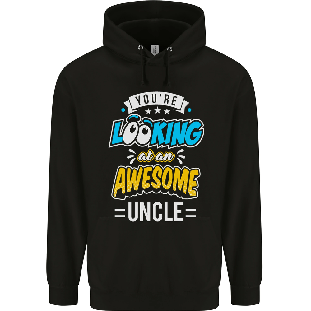 Youre Looking at an Awesome Uncle Mens 80% Cotton Hoodie