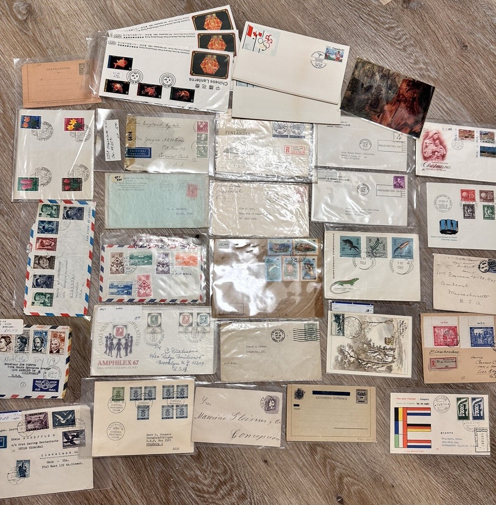 Set Of 34 Vintage Covers Stamp