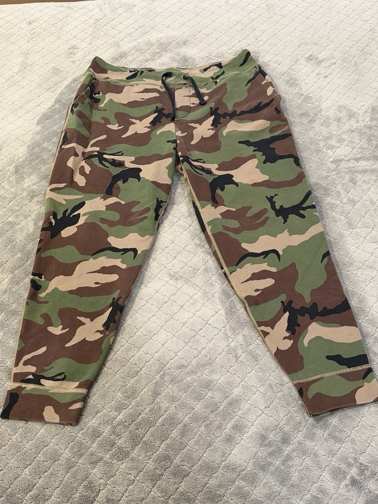 Polo Ralph Lauren Camo Graphic Jogger Pants Size Large Great Condition Fast Ship