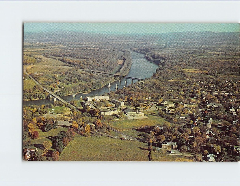 Postcard Aerial View of Shepherd College and Potomac River Shepherdstown W. WA