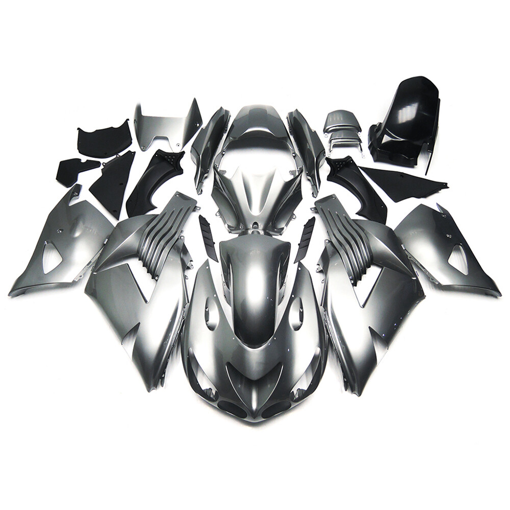 Silver Fairings For Kawasaki Ninja ZX14 2006 2007 2008-2011 ZX1400 ABS Bodywork