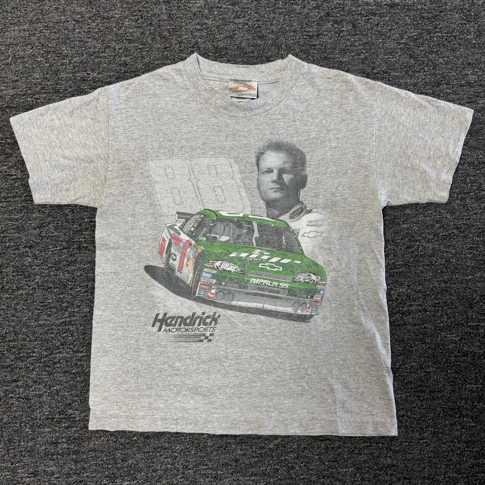 Vintage Y2K Dale JR #88 Nascar Faded Graphic Youth Boys T-shirt - Size M