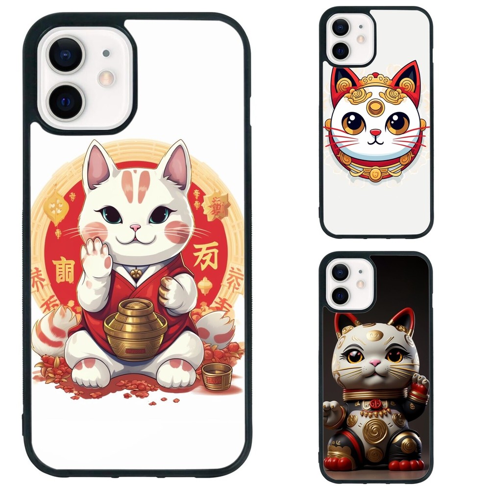 Maneki Neko Lucky Japan For iPhone XS XR 6 7 8 Plus SE 2nd 3rd Anti scratch Case