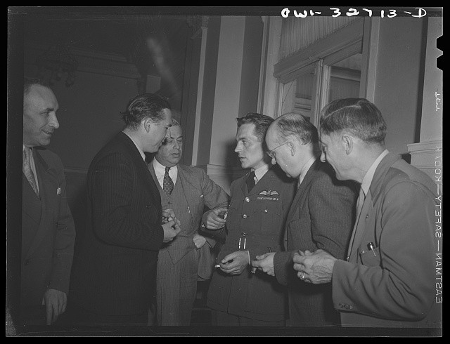 Photo:Oswego New York 1943 Czech RAF Flier Rotary Club Luncheon UN Week